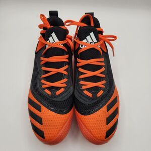 Adidas Icon V Bounce Baseball Cleats Mens Size 7 Black & Orange New with tags!